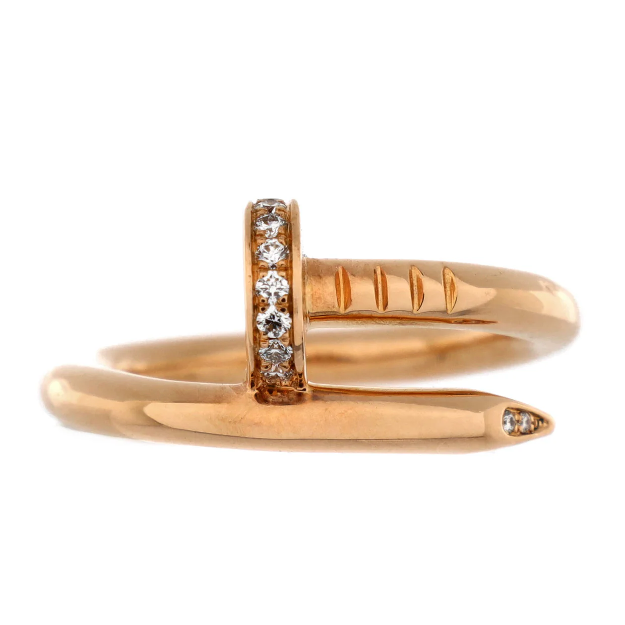 Juste un Clou Ring 18K Rose Gold and Diamonds - Deep Luxury