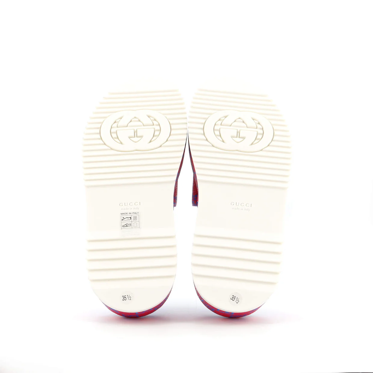 Women's Angelina Platform Slide Sandals GG Coated Canvas - Deep Luxury