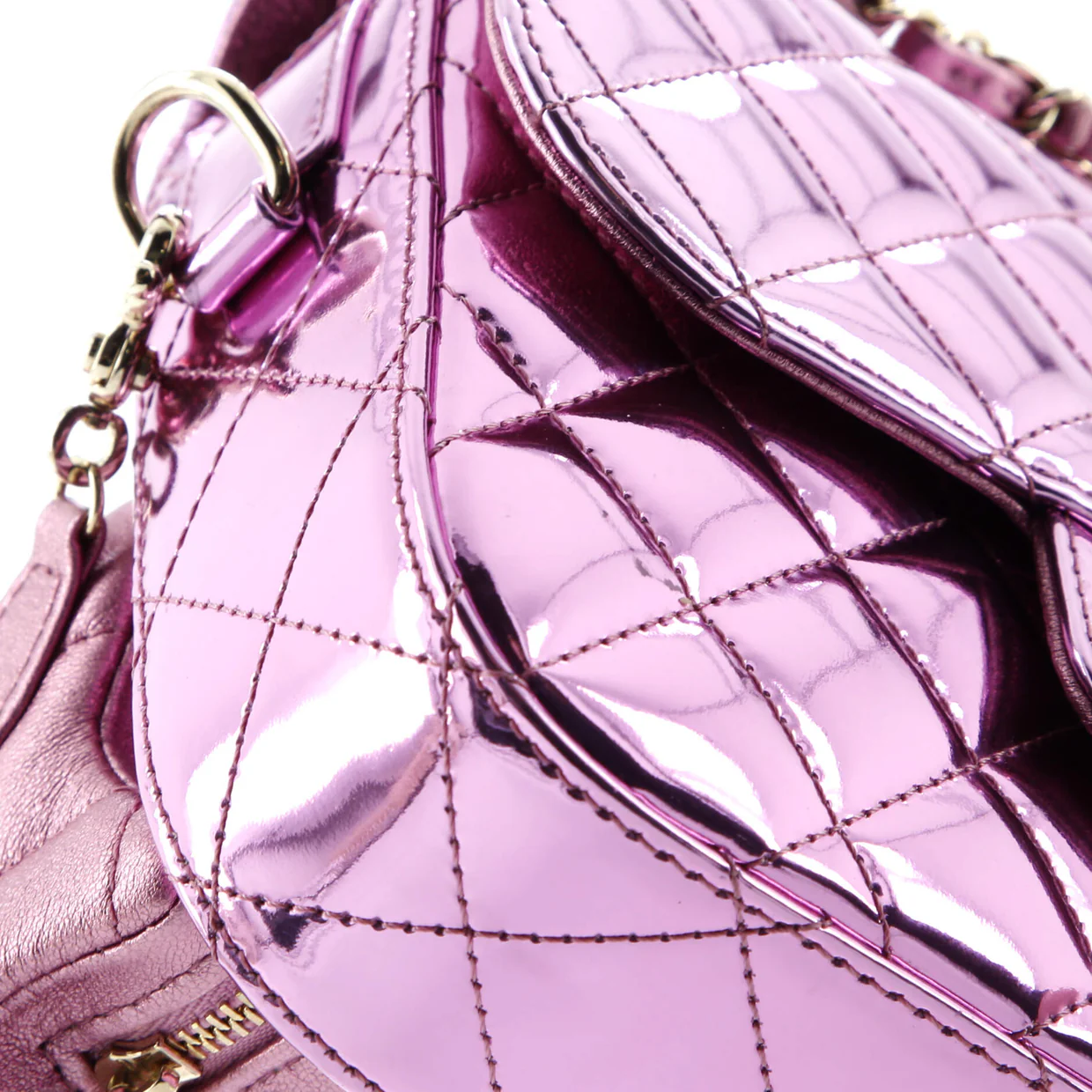 Classic Single Flap Bag with Star Coin Purse Quilted Metallic Leather Mini - Deep Luxury