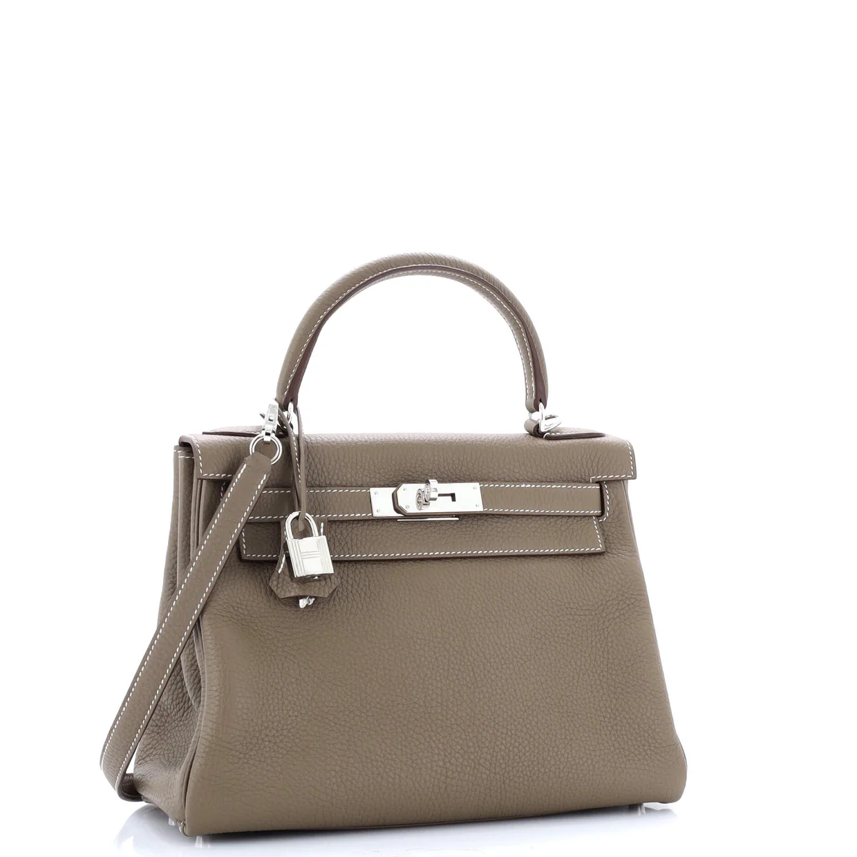 Kelly Handbag Grey Togo with Palladium Hardware 28 - Deep Luxury