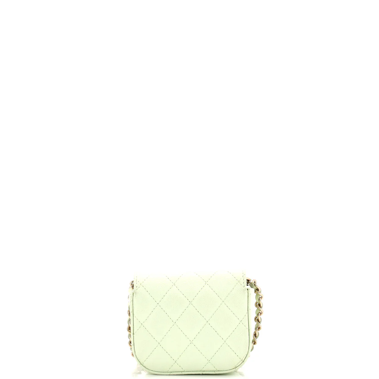 Classic Square Flap Clutch with Chain Quilted Caviar Mini - Deep Luxury