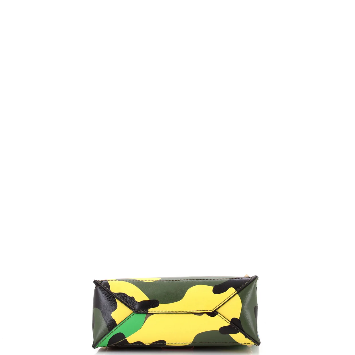 Rockstud Open Tote Camo Leather and Canvas Small - Deep Luxury