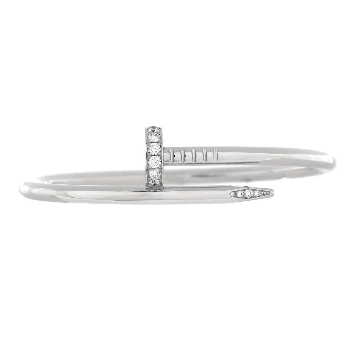 Juste un Clou Bracelet 18K White Gold with Diamonds Classic - Deep Luxury