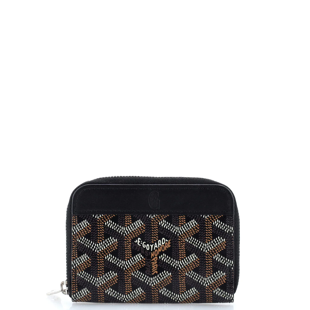 Matignon Zip Wallet Coated Canvas with Leather PM - Deep Luxury