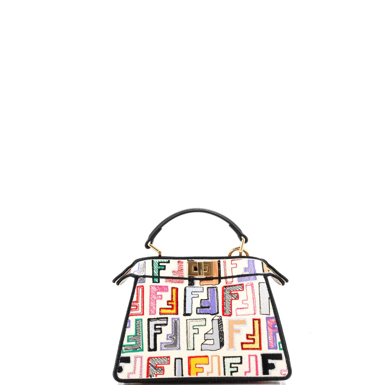 Peekaboo ISeeU Bag Embroidered Zucca Canvas Petite - Deep Luxury