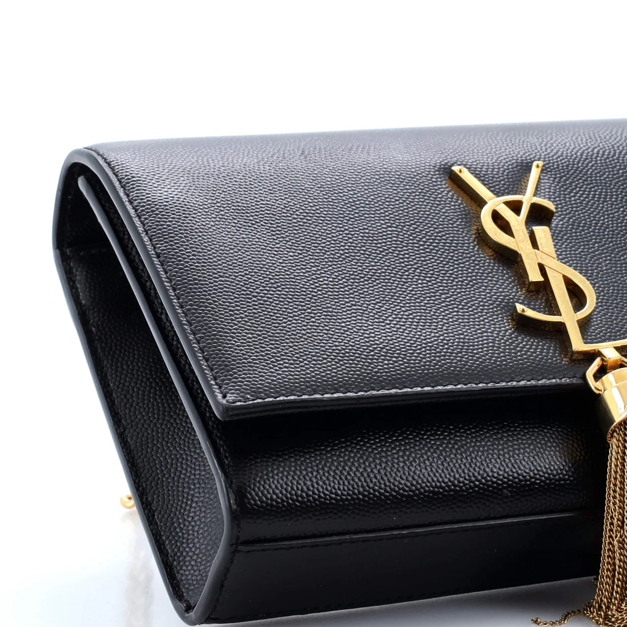 Classic Monogram Tassel Crossbody Bag Grainy Leather Small - Deep Luxury