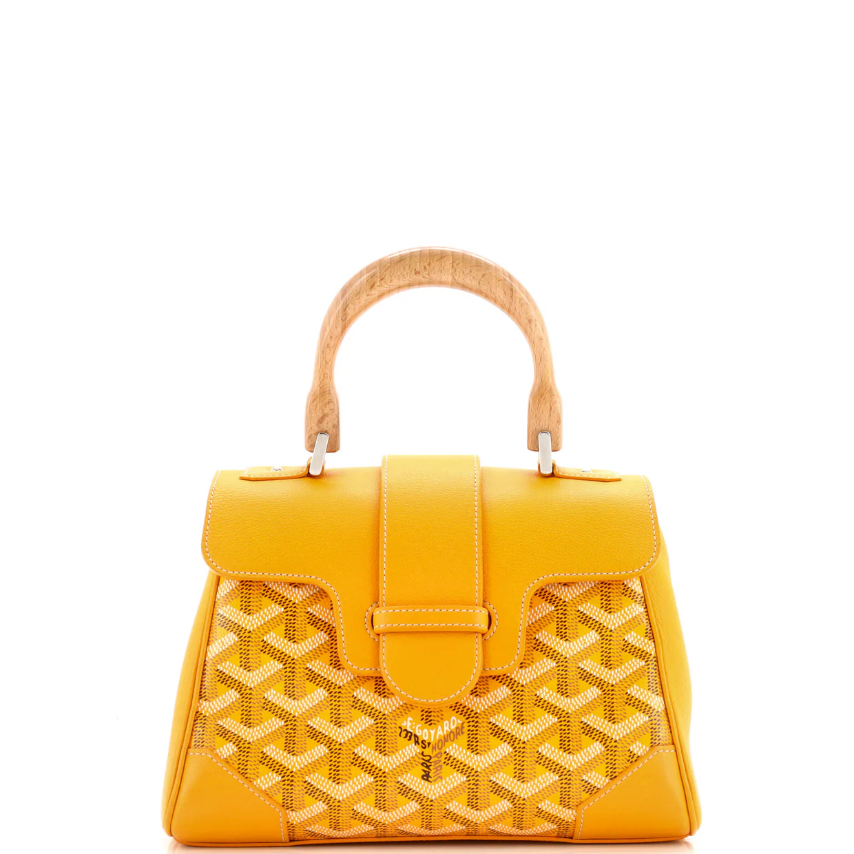 Saigon Top Handle Bag Coated Canvas with Leather Mini - Deep Luxury