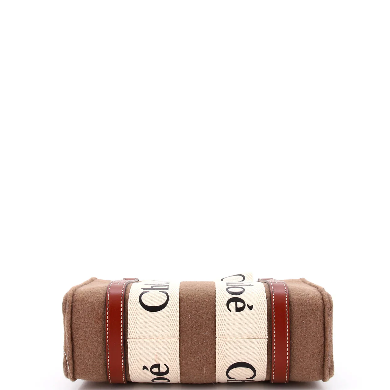 Woody Tote Recycled Felt with Leather and Canvas Small - Deep Luxury