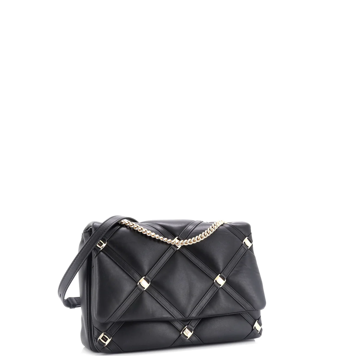 Vara Soft Studs Flap Bag Quilted Leather Small - Deep Luxury
