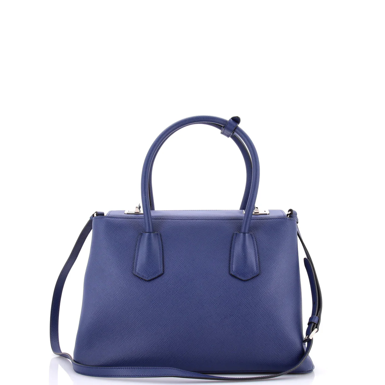 Turnlock Cuir Twin Tote Saffiano Leather Small - Deep Luxury
