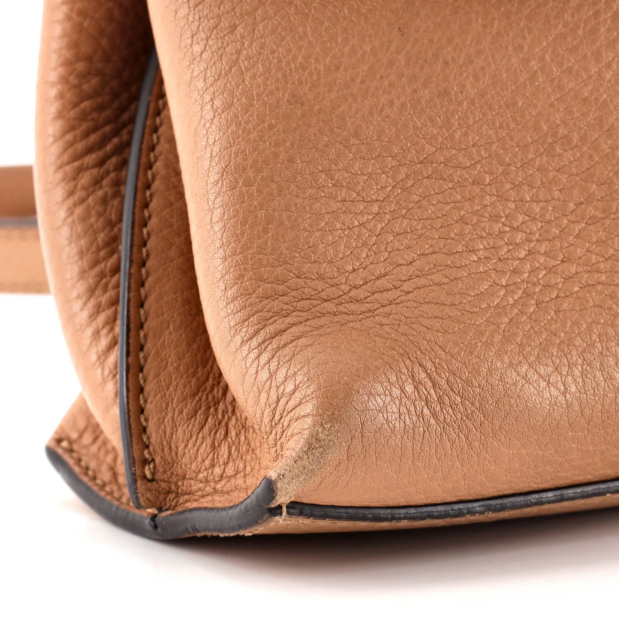 Bamboo Daily Top Handle Bag Leather Small - Deep Luxury