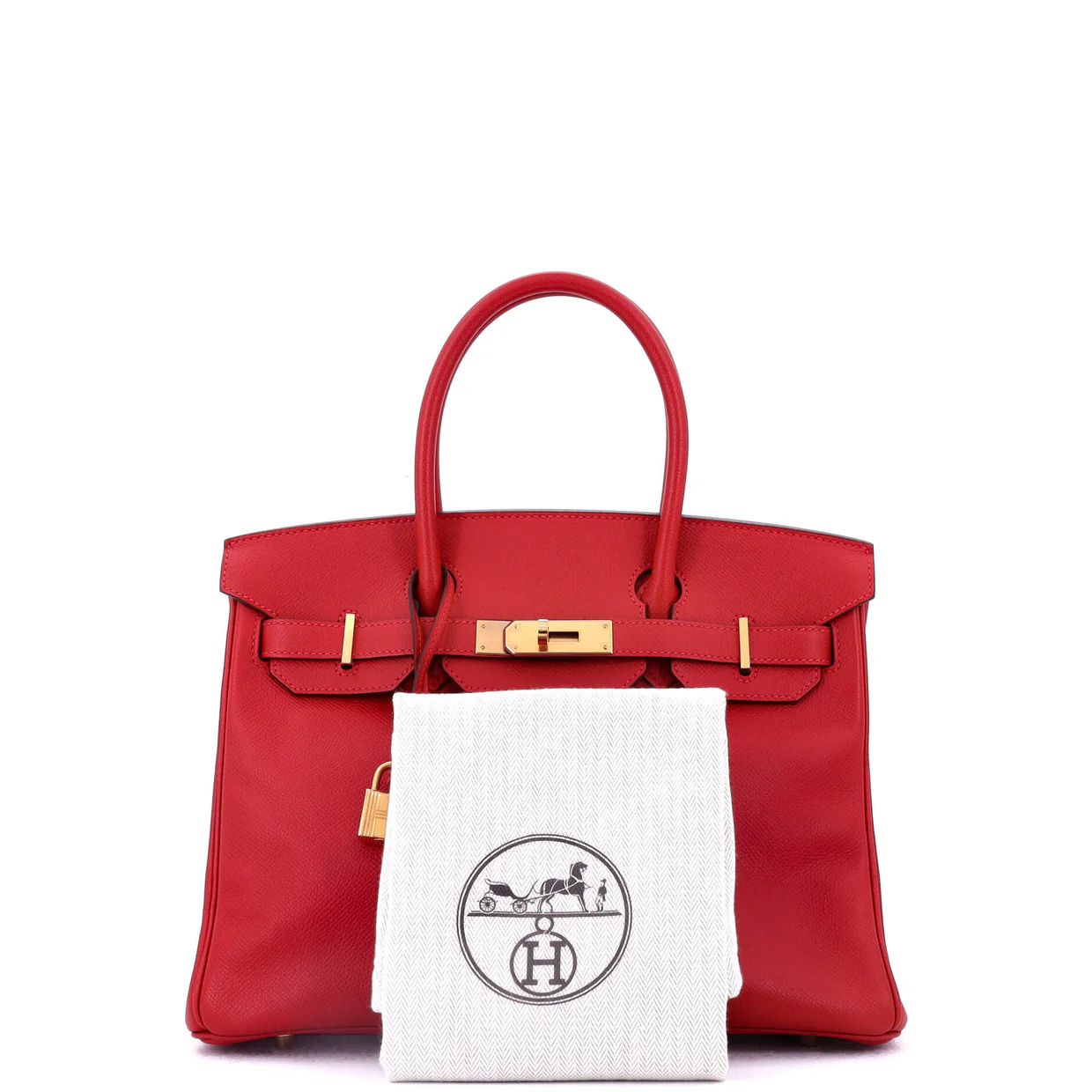 Birkin Handbag Rouge Casaque Epsom with Gold Hardware 30 - Deep Luxury
