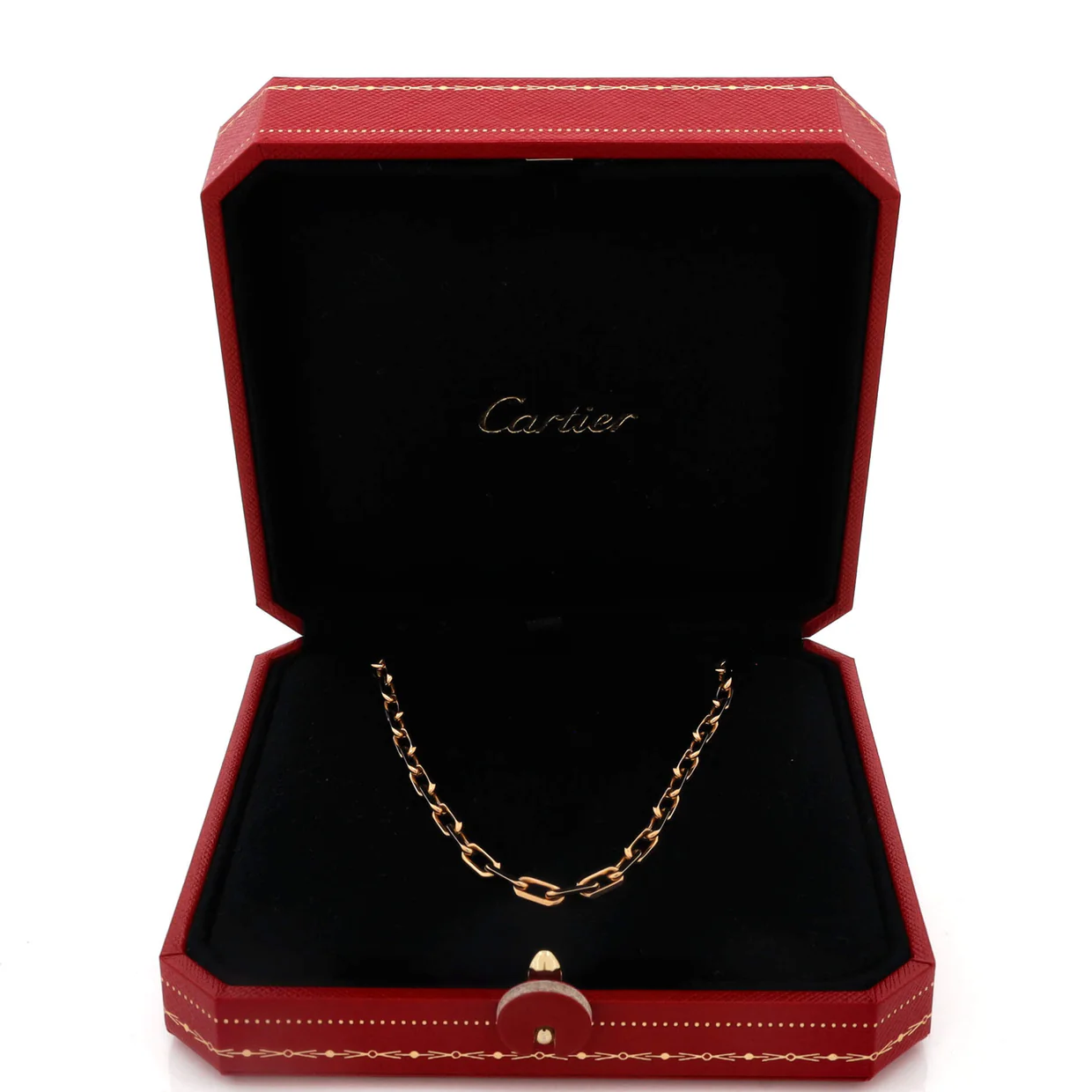 Santos de Cartier Chain Necklace 18K Yellow Gold - Deep Luxury