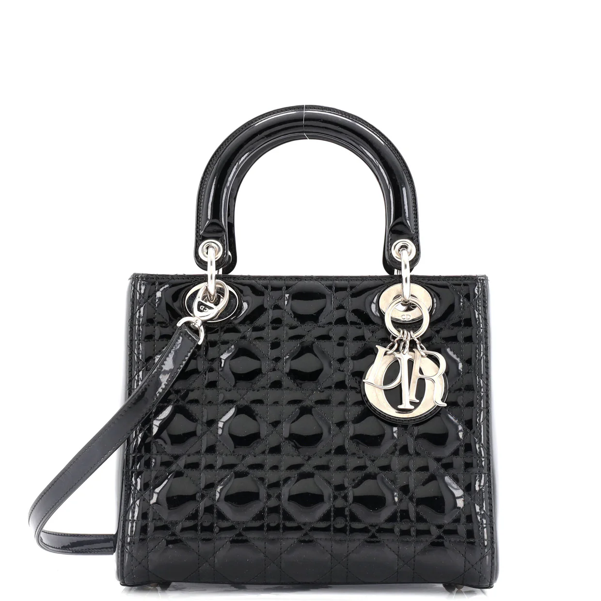 Lady Dior Bag Cannage Quilt Patent Medium - Deep Luxury