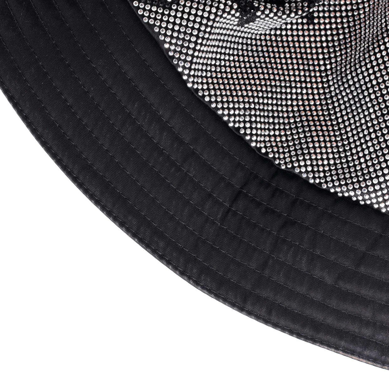 Bucket Hat Crystal Embellished Re-Nylon - Deep Luxury