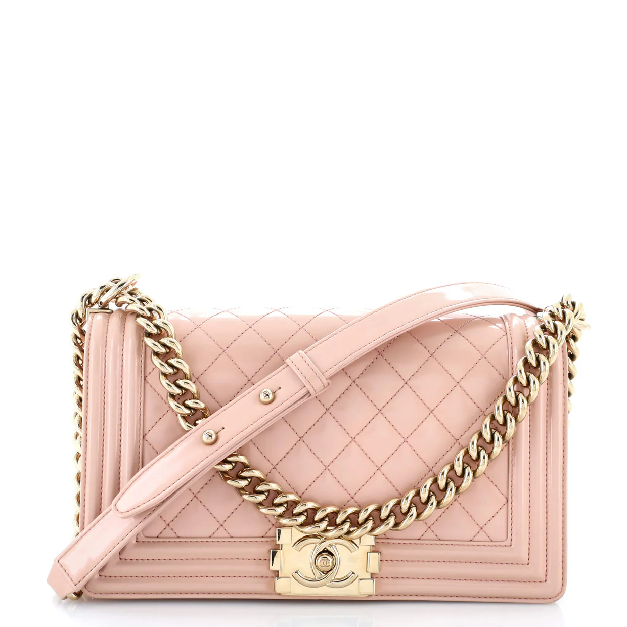 Boy Flap Bag Quilted Iridescent Glazed Calfskin Old Medium - Deep Luxury