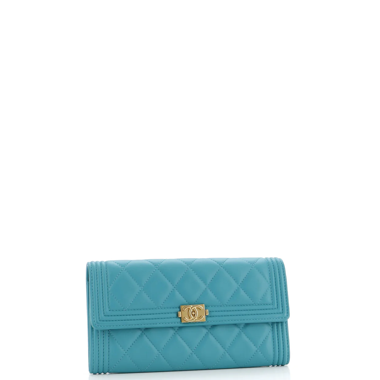 Boy Flap Wallet Quilted Lambskin Long - Deep Luxury