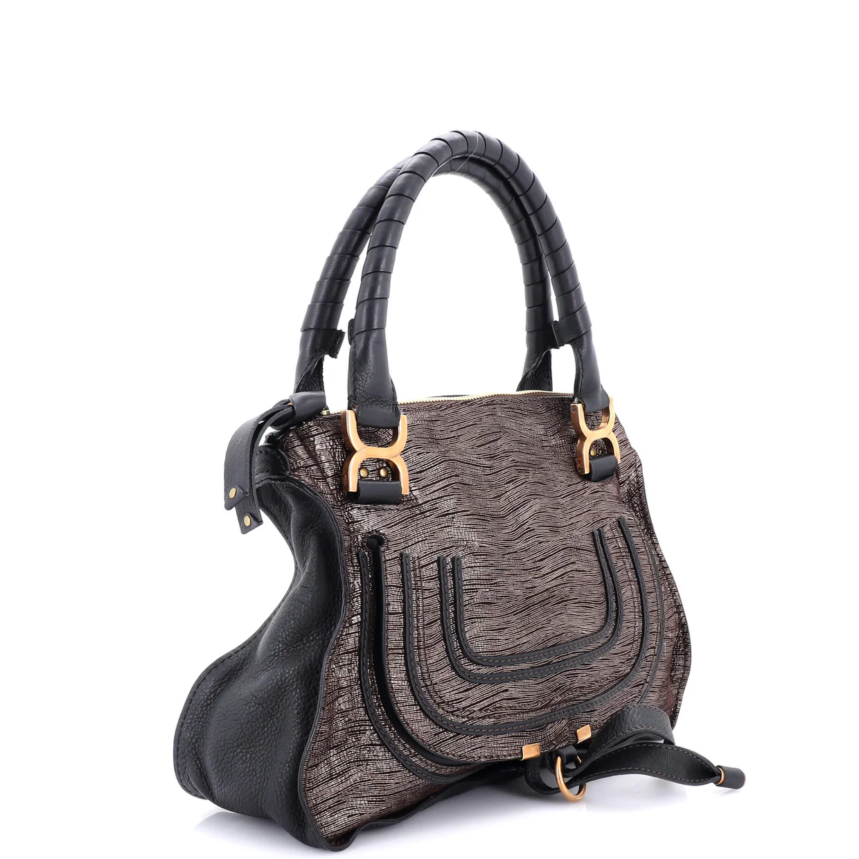 Marcie Shoulder Bag Leather with Embellished Detail Medium - Deep Luxury