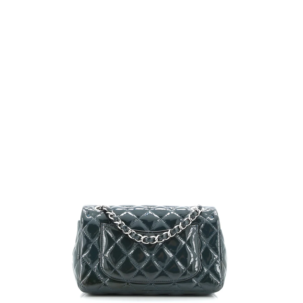 Classic Single Flap Bag Quilted Patent Mini - Deep Luxury