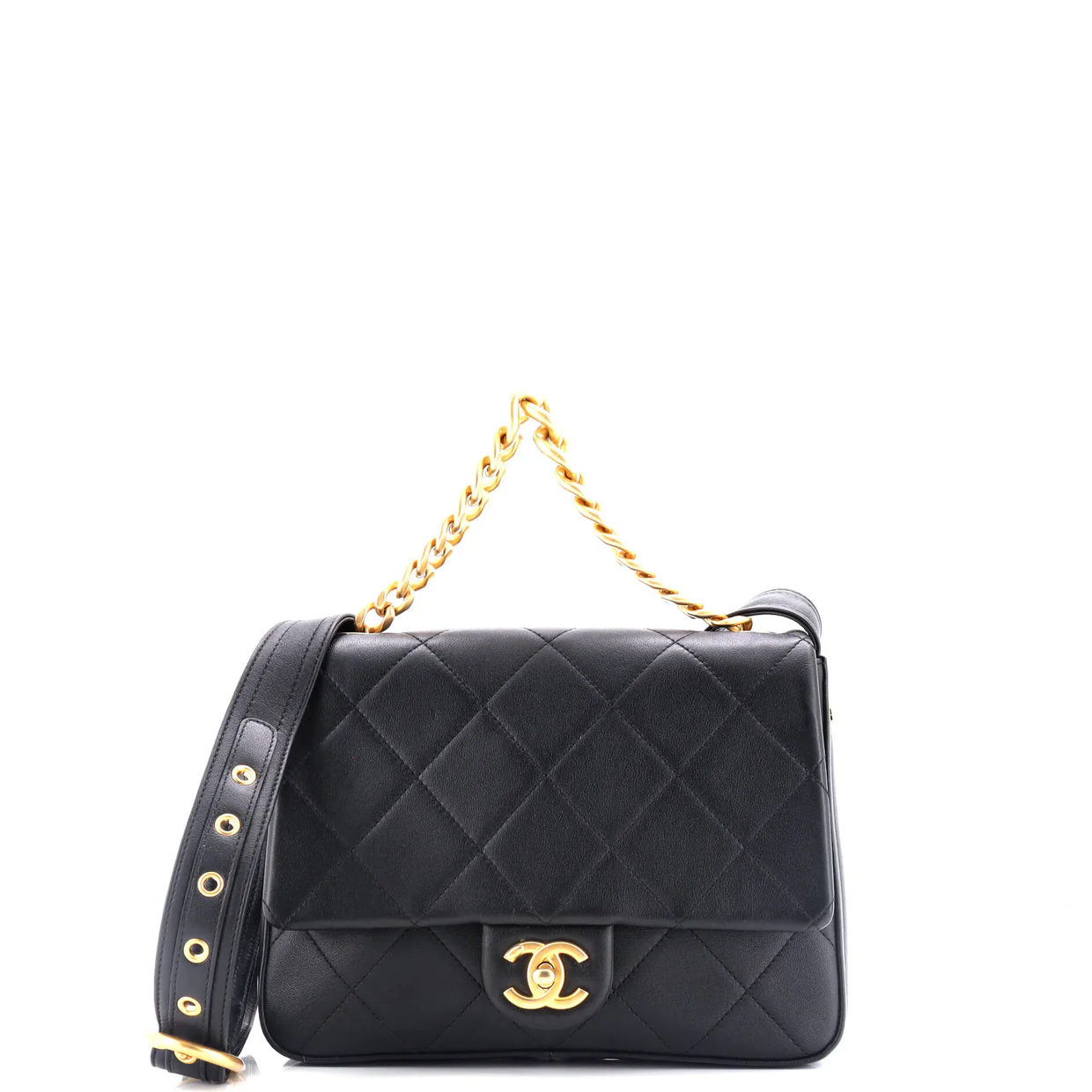 Easy Mood Flap Bag Quilted Calfskin Medium - Deep Luxury