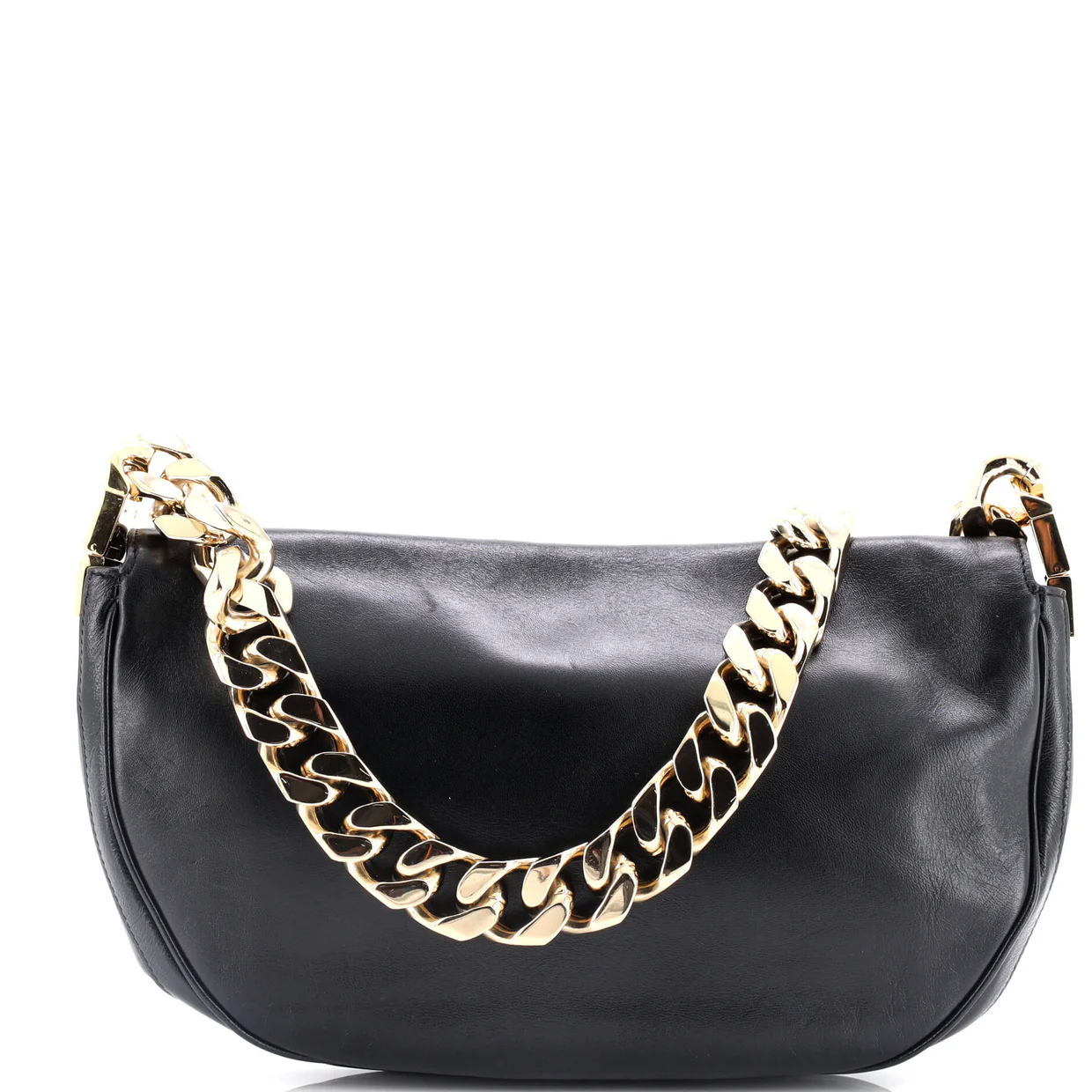 Olympia Flap Chain Shoulder Bag Leather Medium - Deep Luxury
