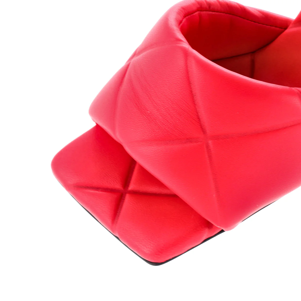 Women's The Padded Heeled Sandals Quilted Leather - Deep Luxury