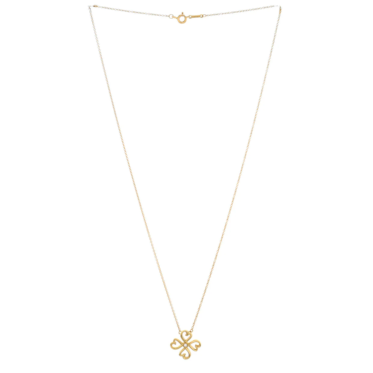 Paloma Picasso Loving Heart Pendant Necklace 18K Yellow Gold with Diamond - Deep Luxury