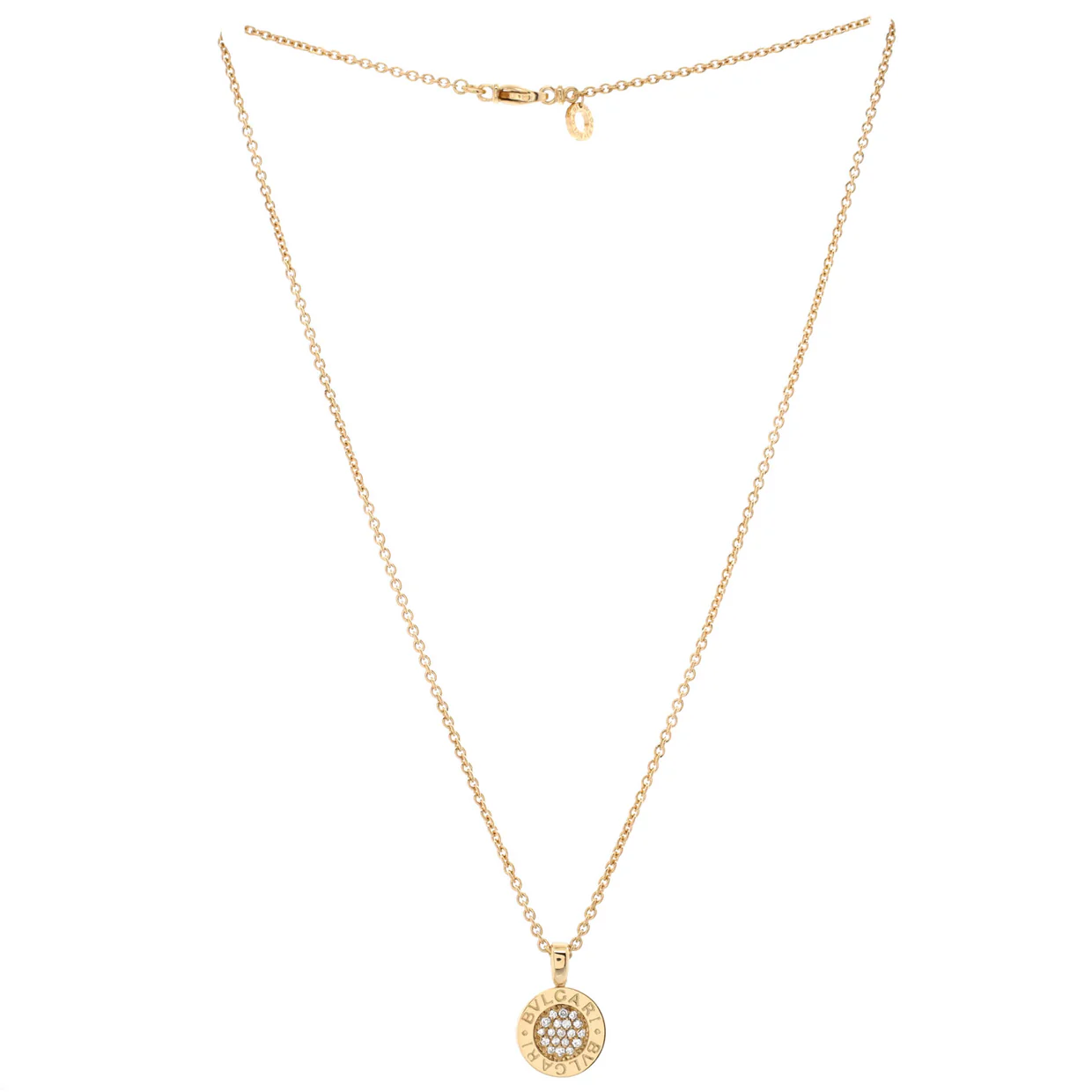 Bvlgari Bvlgari Pendant Necklace 18K Yellow Gold with Diamonds - Deep Luxury