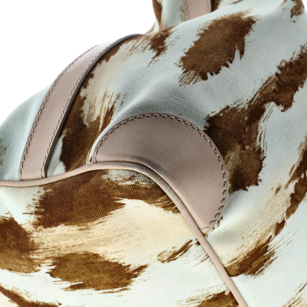 Saint Tropez Tote Printed Canvas and Leather Large - Deep Luxury
