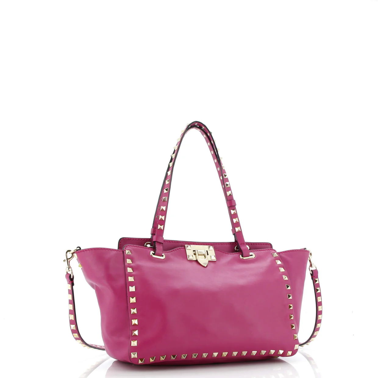 Rockstud Tote Soft Leather Small - Deep Luxury