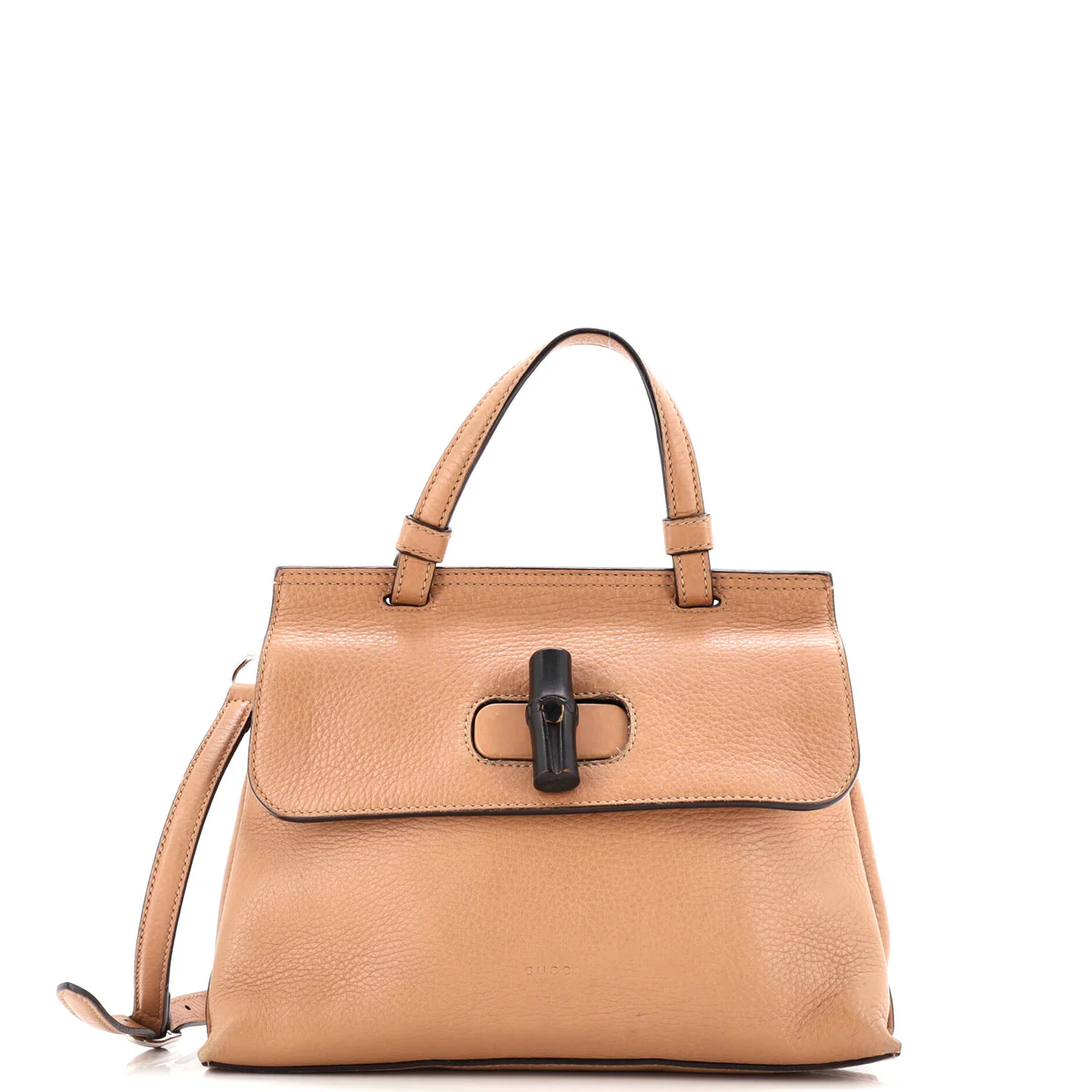 Bamboo Daily Top Handle Bag Leather Small - Deep Luxury