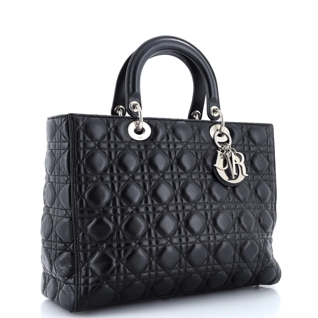 Lady Dior Bag Cannage Quilt Lambskin Large - Deep Luxury