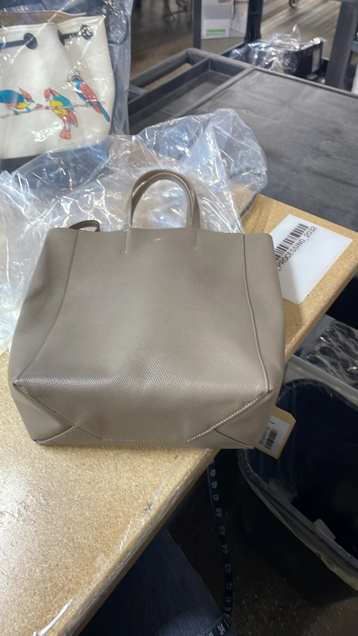Vertical Cabas Tote Grained Calfskin Small - Deep Luxury