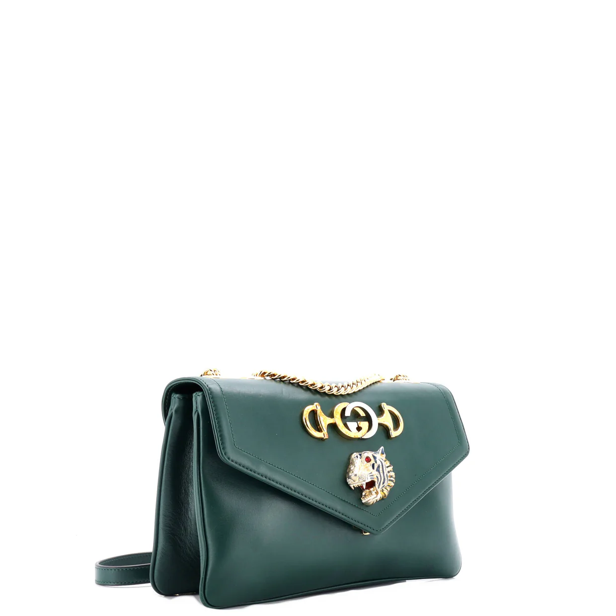 Rajah Chain Shoulder Bag Leather Medium - Deep Luxury