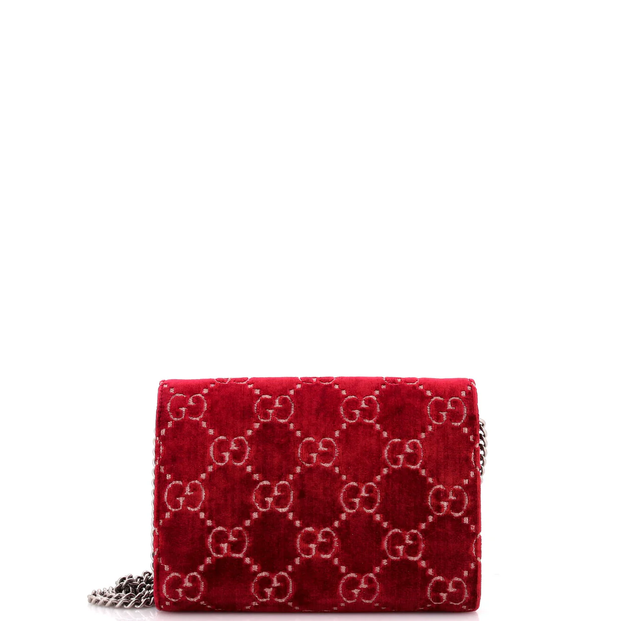 Dionysus Chain Wallet GG Velvet Small - Deep Luxury
