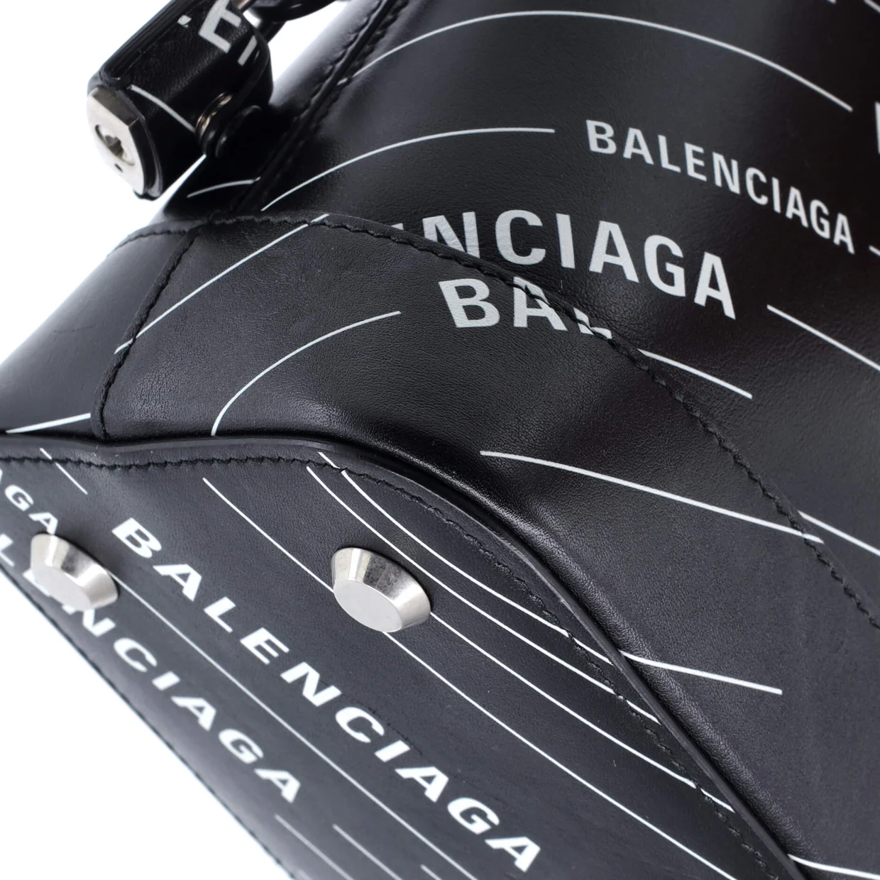 Logo Ville Bag Printed Leather Small - Deep Luxury