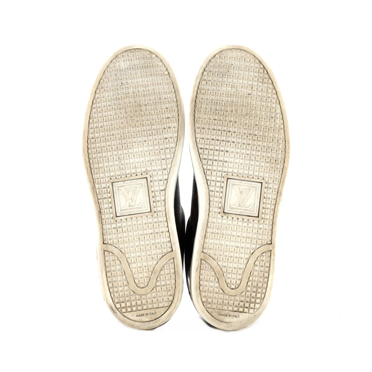 Women's FrontRow Sneakers Monogram Canvas with Patent - Deep Luxury