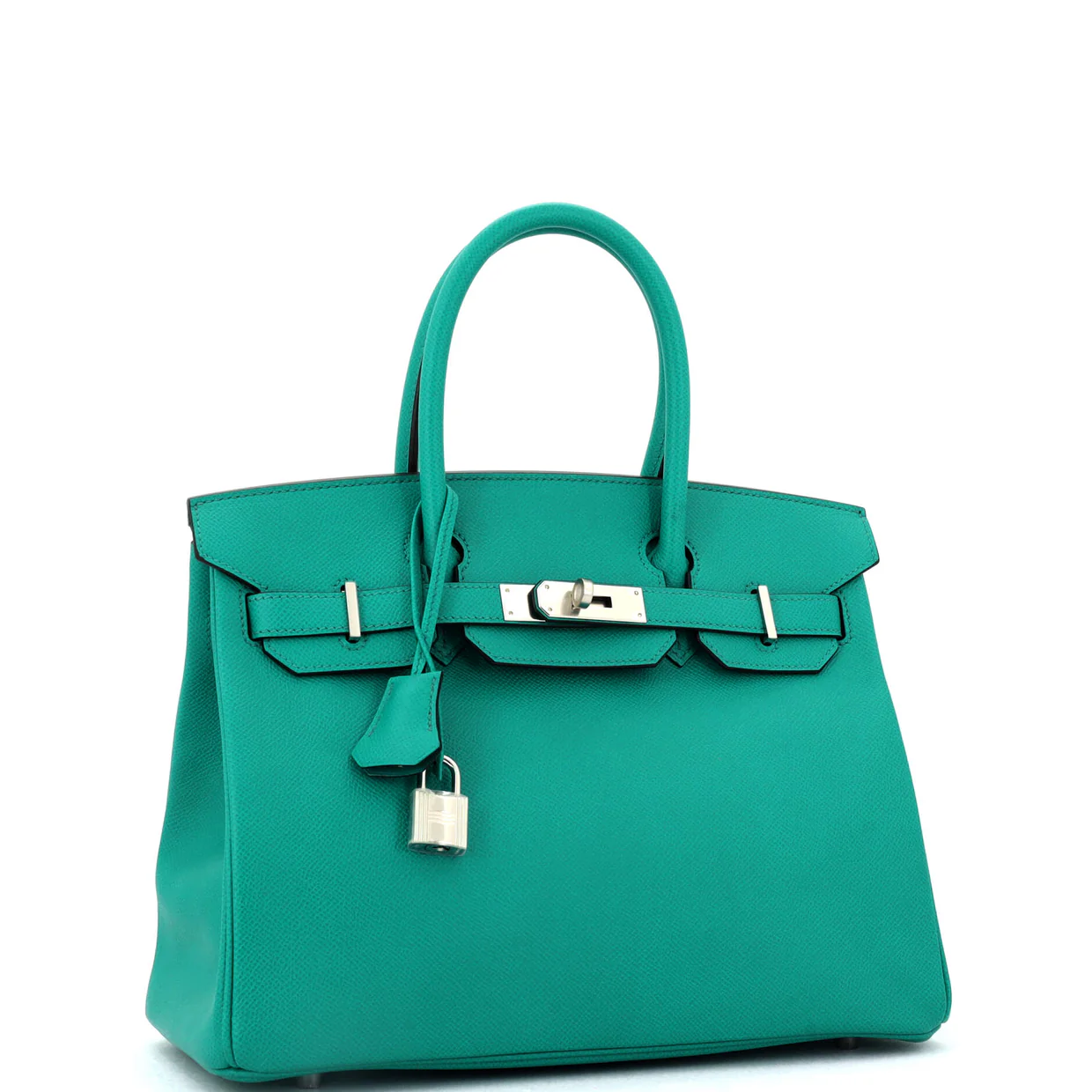 Birkin Handbag Bleu Paon Epsom with Palladium Hardware 30 - Deep Luxury