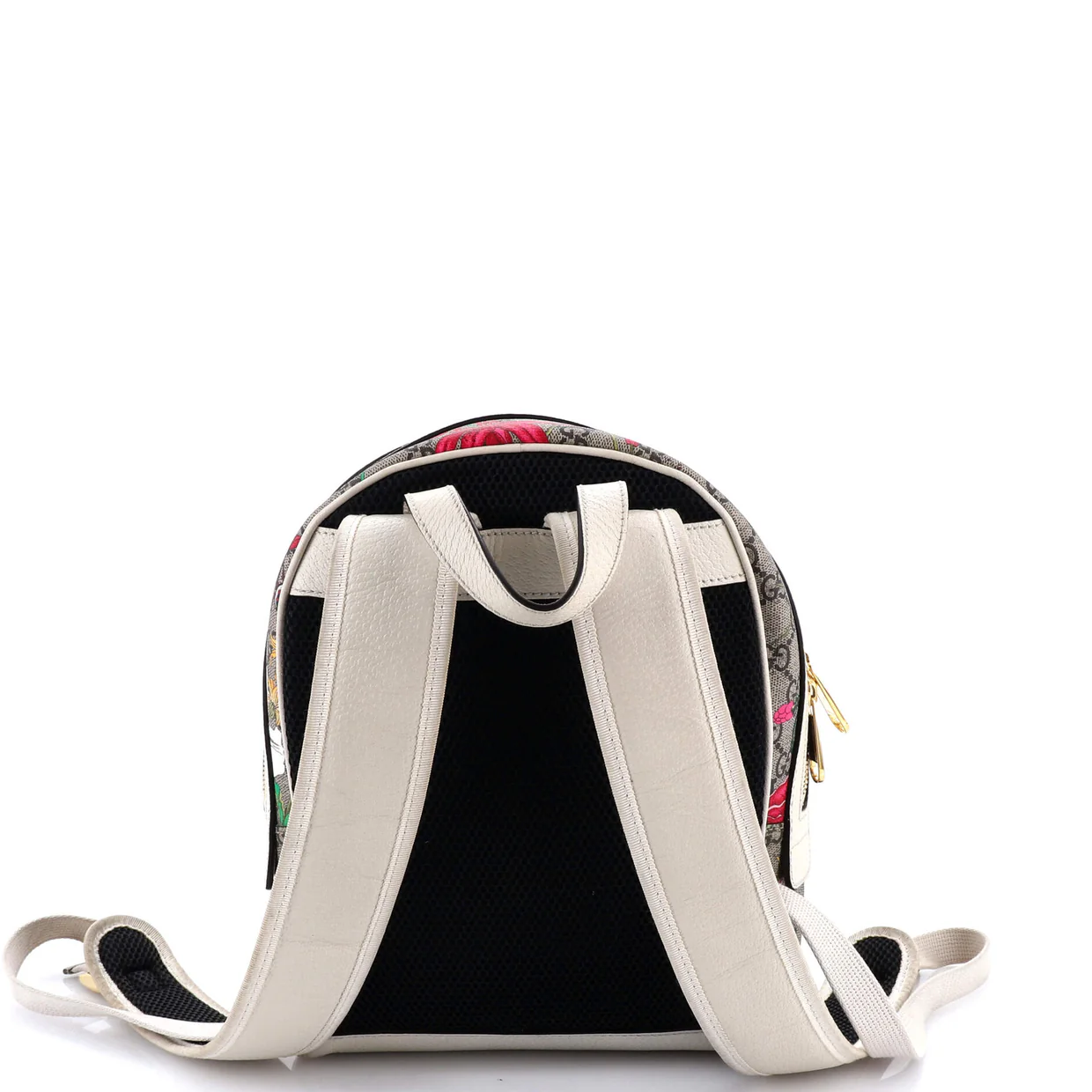 Ophidia Backpack Flora GG Coated Canvas and Leather Small - Deep Luxury