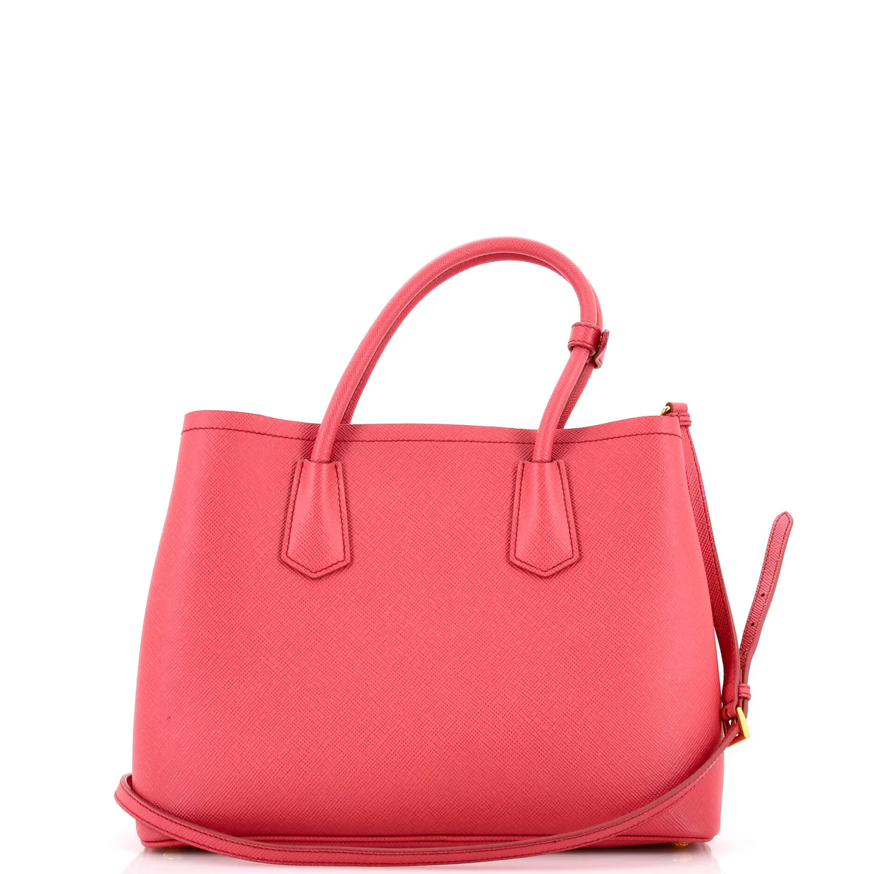 Cuir Double Tote Saffiano Leather Medium - Deep Luxury