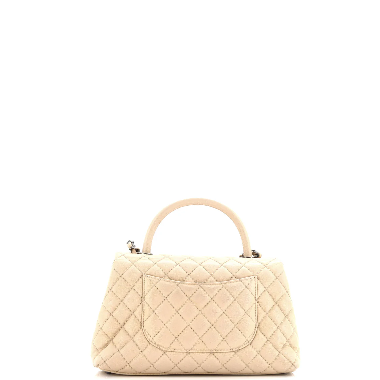 Coco Top Handle Bag Quilted Caviar Small - Deep Luxury