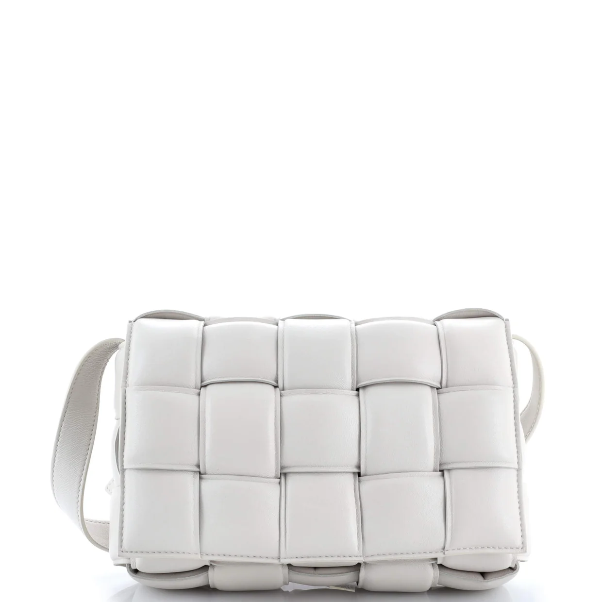 Cassette Crossbody Bag Padded Maxi Intrecciato Leather - Deep Luxury
