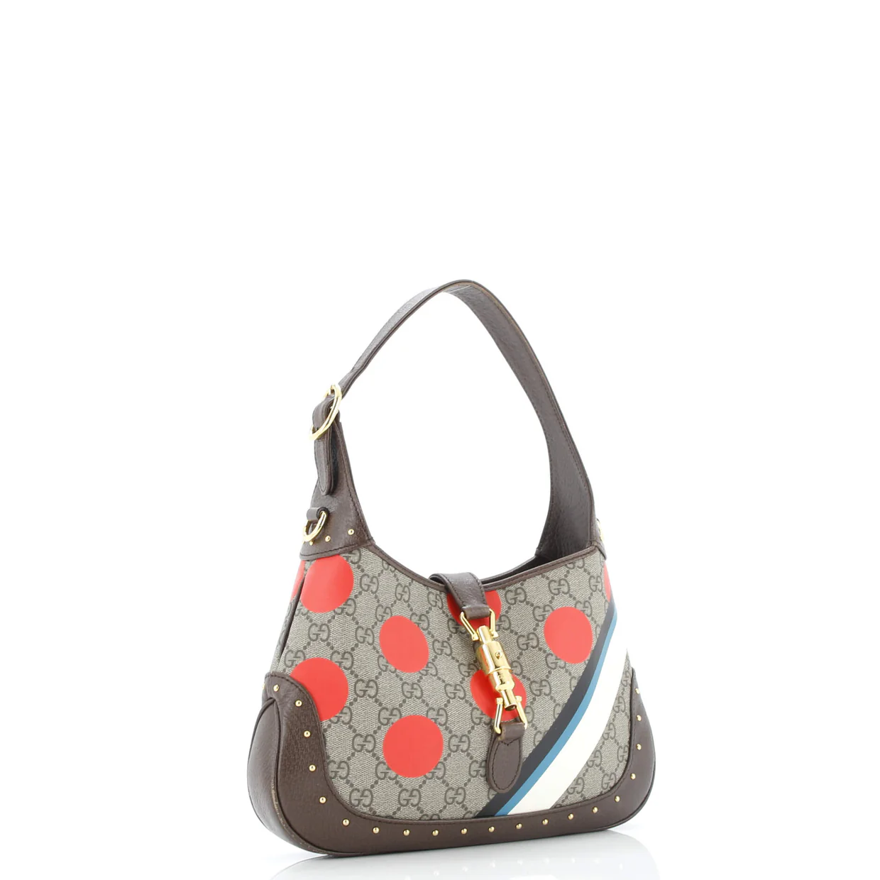Jackie 1961 Hobo Studded Printed GG Coated Canvas Small - Deep Luxury