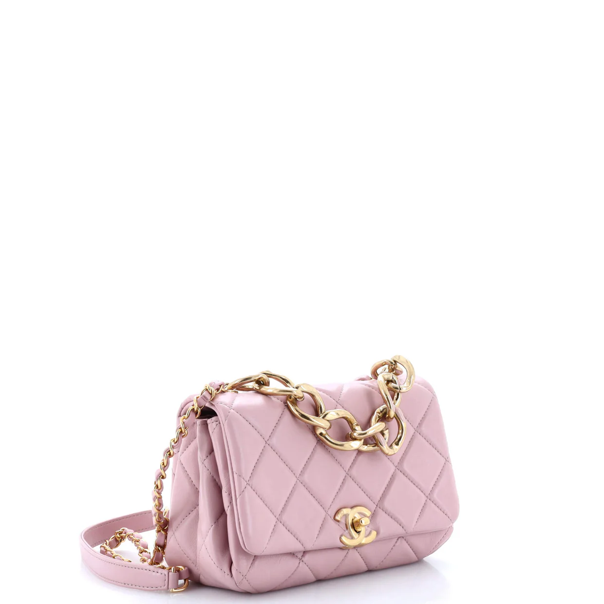 Color Match Flap Bag Quilted Lambskin Small - Deep Luxury