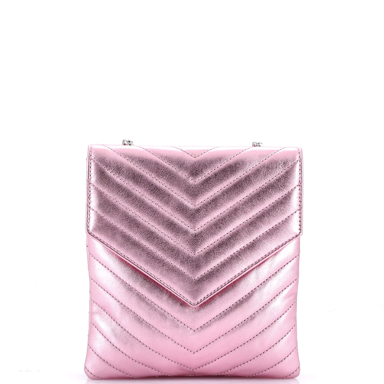 Double Flap Bag Chevron Leather - Deep Luxury