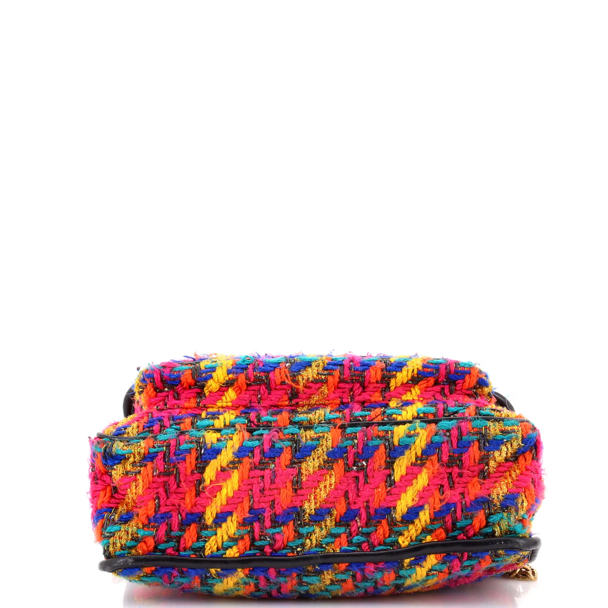 Niki Chain Flap Bag Matelasse Chevron Tweed Medium - Deep Luxury