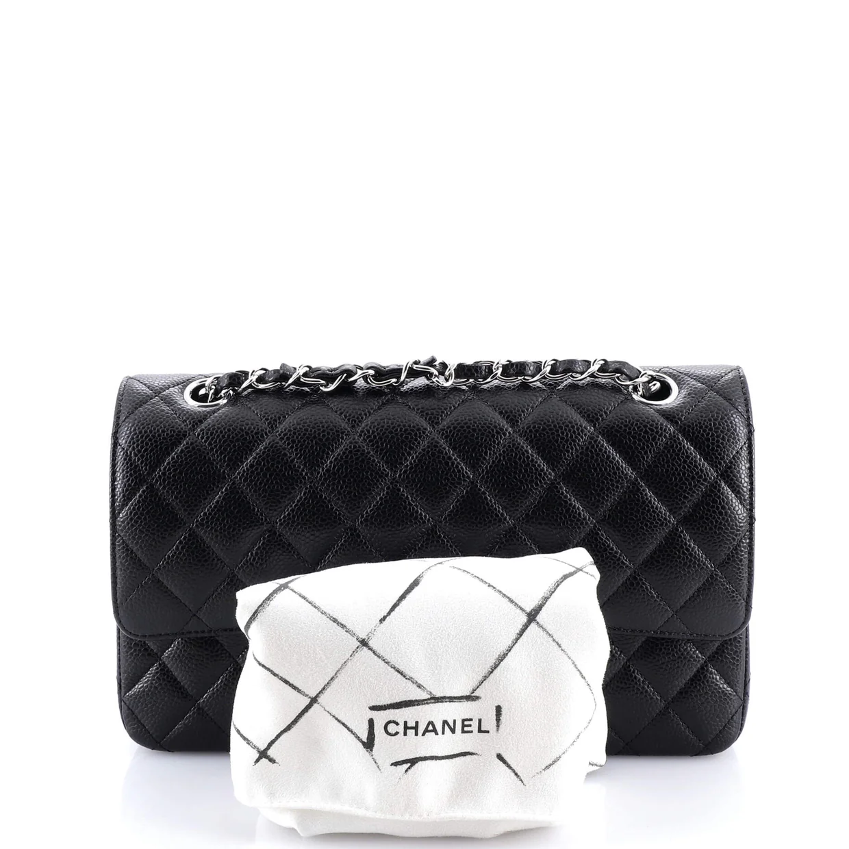 Classic Double Flap Bag Quilted Caviar Medium - Deep Luxury