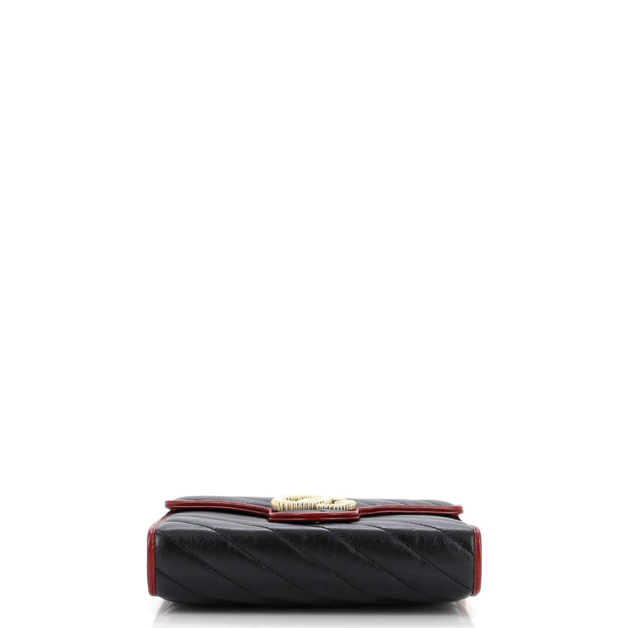 GG Marmont Chain Wallet Diagonal Quilted Leather Mini - Deep Luxury