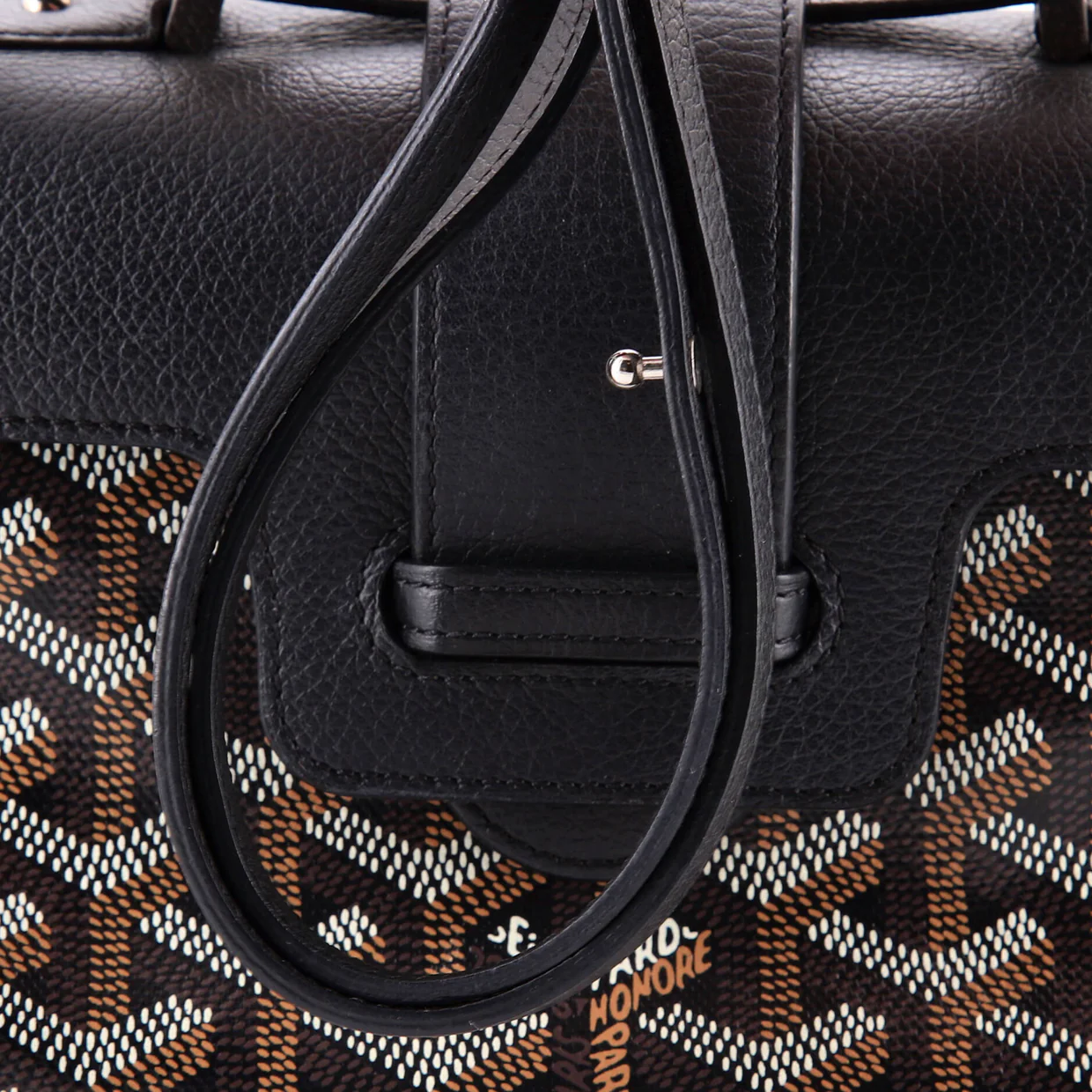 Saigon Top Handle Bag Coated Canvas with Leather Mini - Deep Luxury