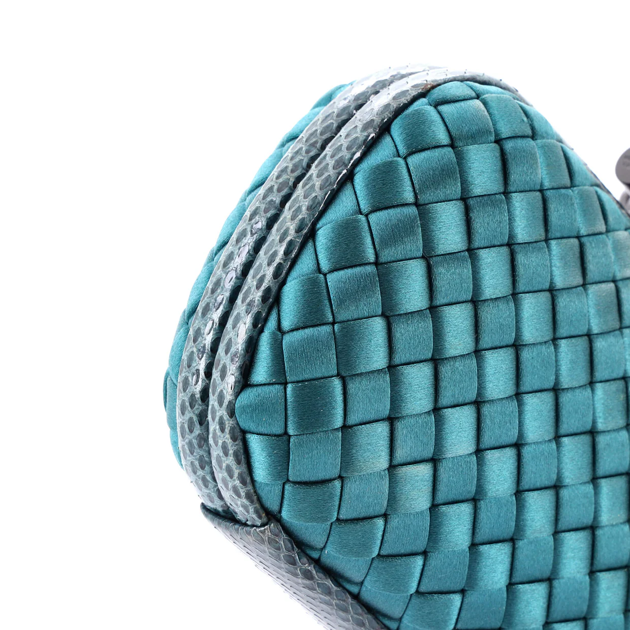 Box Knot Clutch Intrecciato Satin Small - Deep Luxury